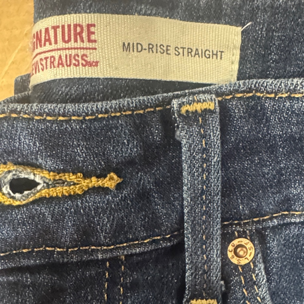 Signature Midnight Blue mid rise straight Jeans - Picture 8 of 8